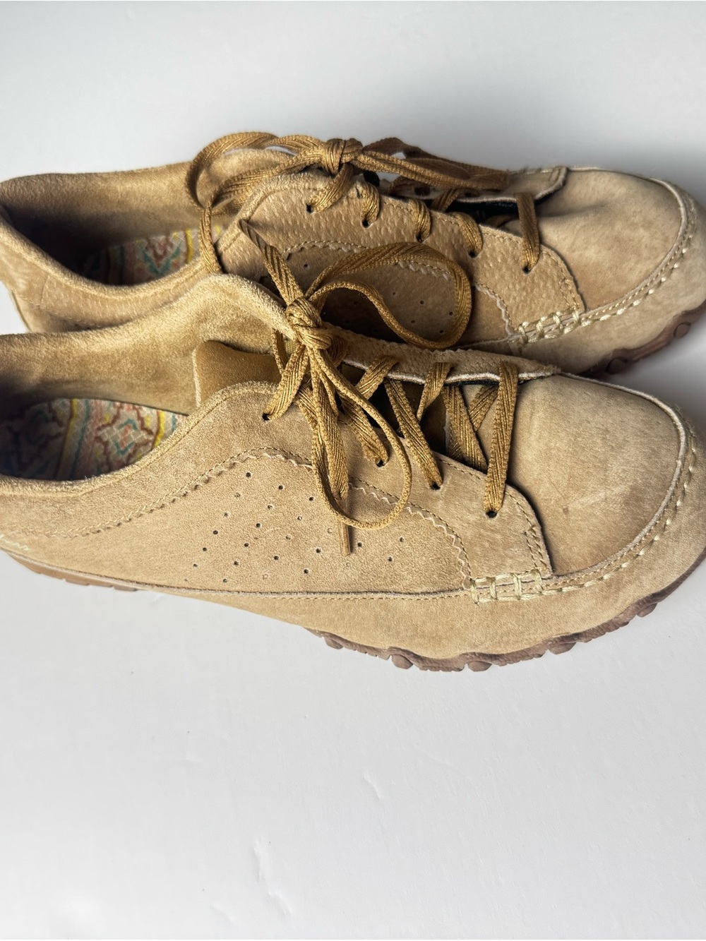 Skechers Men's Suede Lace-Up Sneakers in Tan